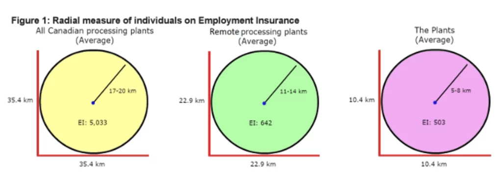 Figure 1: Radial measure of individuals on Employment Insurance